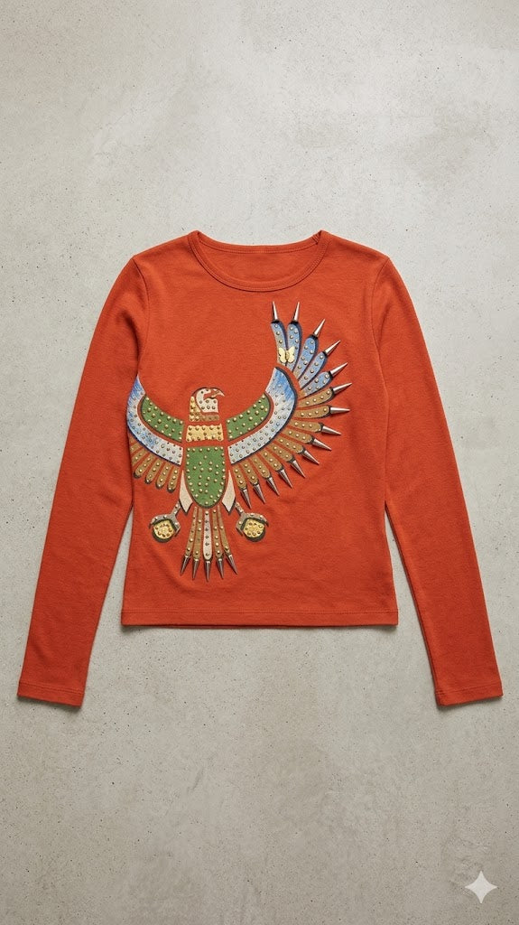 Embellished Eagle Pullover