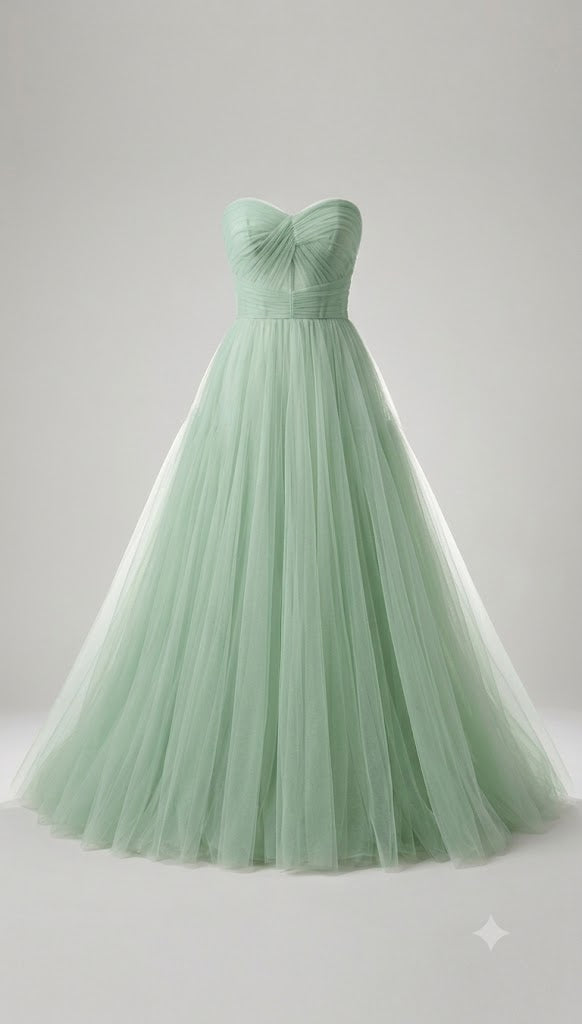 The Enchanted Sage Tulle Ballgown