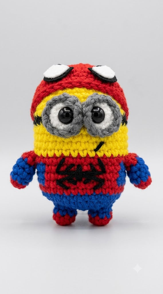 Spider-Minion Crocheted Plush Figure