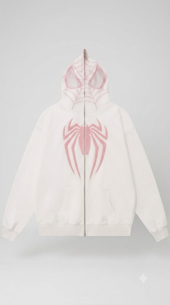 Pink Web Zip-Up