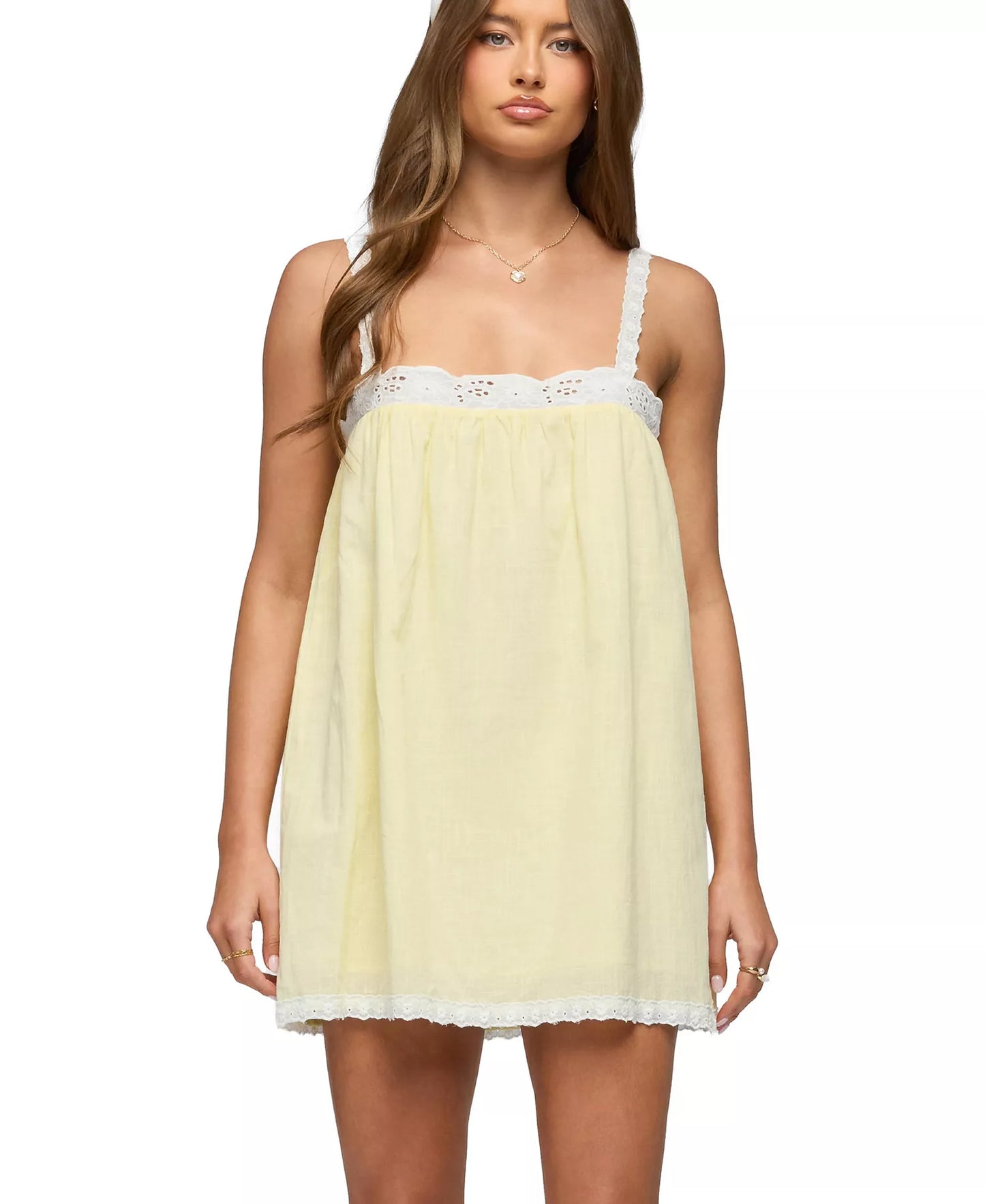 Hipla Contrast Lacey Cotton Dress