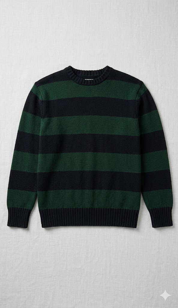 Shadow Stripe Crewneck Sweater