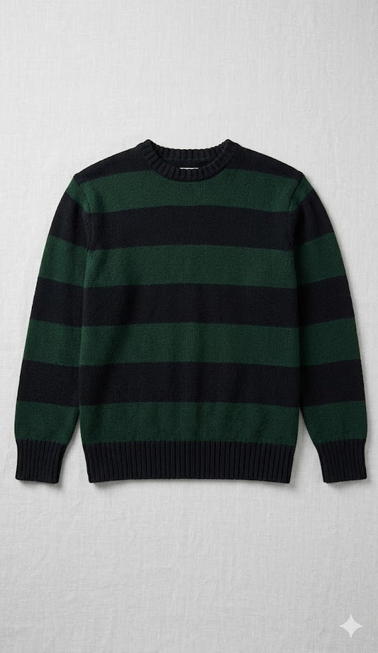 Shadow Stripe Crewneck Sweater