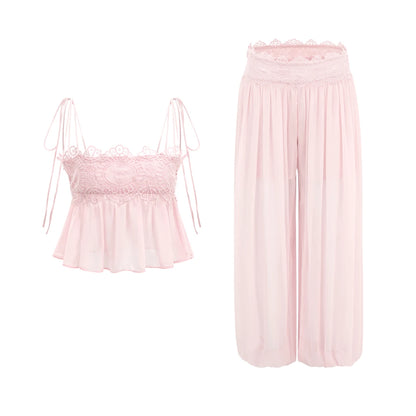 Ethereal Blush Lace Co-ord