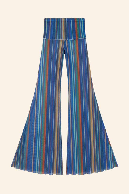 Cobalt Blue Flare Knit Pants