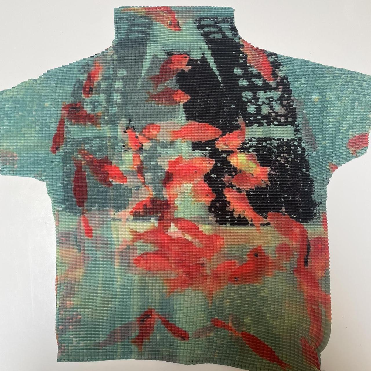Marina Koi-Print Textured Top