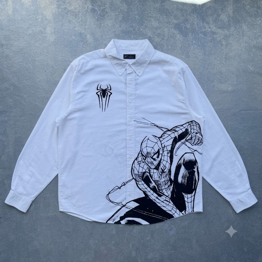 Spider-Man Ink Illustration Woven Shirt