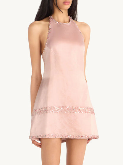 Priscilla Pastel Sequin Halter