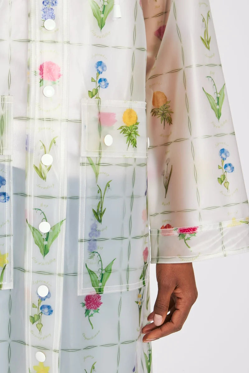 Floral Transparent Raincoat