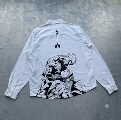 Spider-Man Ink Illustration Woven Shirt