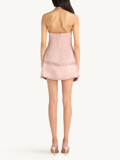 Priscilla Pastel Sequin Halter