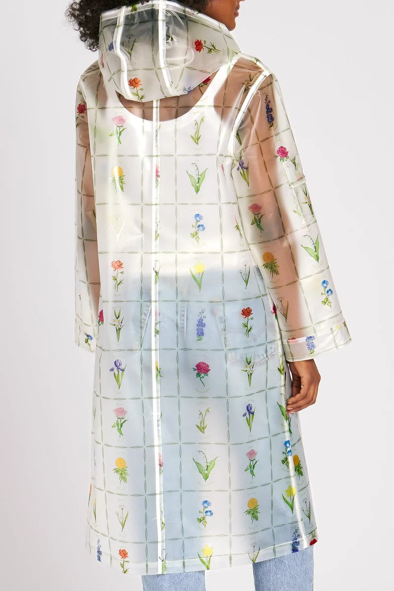 Floral Transparent Raincoat