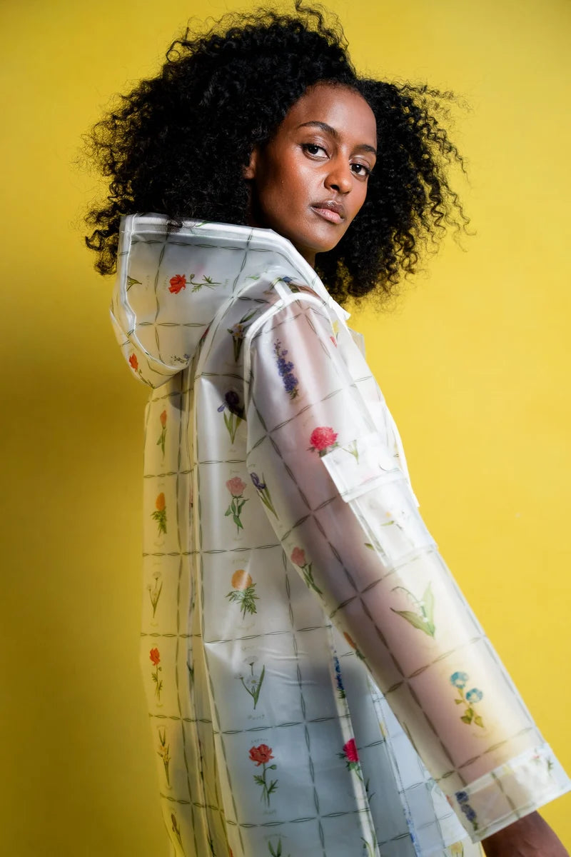 Floral Transparent Raincoat