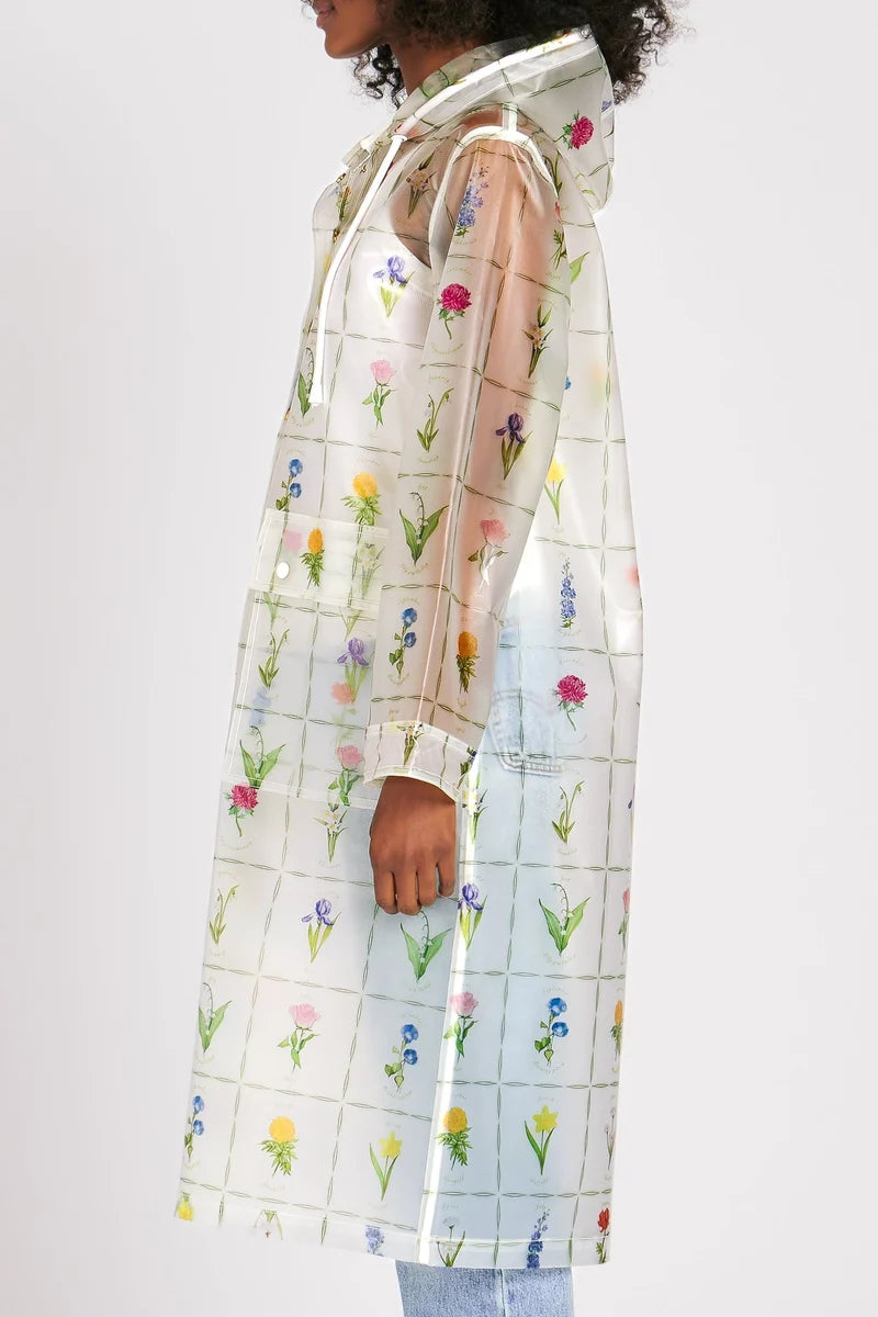 Floral Transparent Raincoat