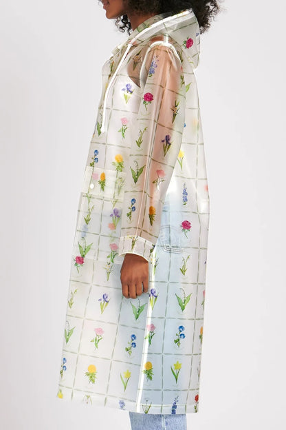 Floral Transparent Raincoat