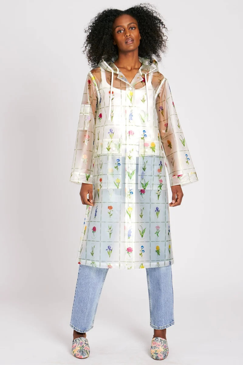 Floral Transparent Raincoat