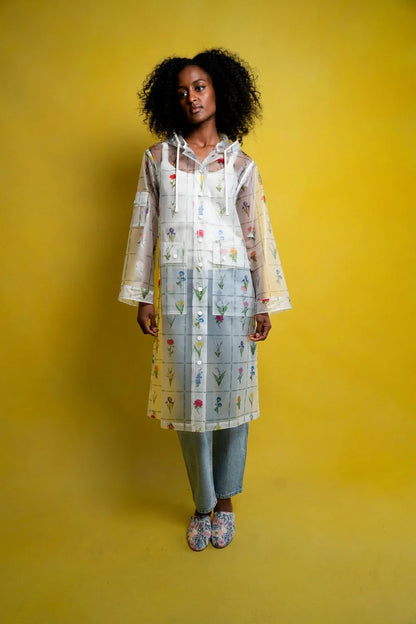 Floral Transparent Raincoat