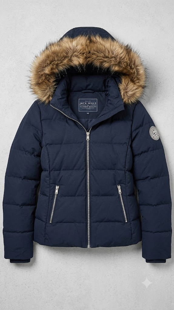 The Aspen Faux-Fur Hooded Puffer