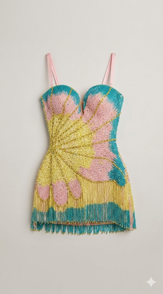 Meridian Ombré Beadwork Dress
