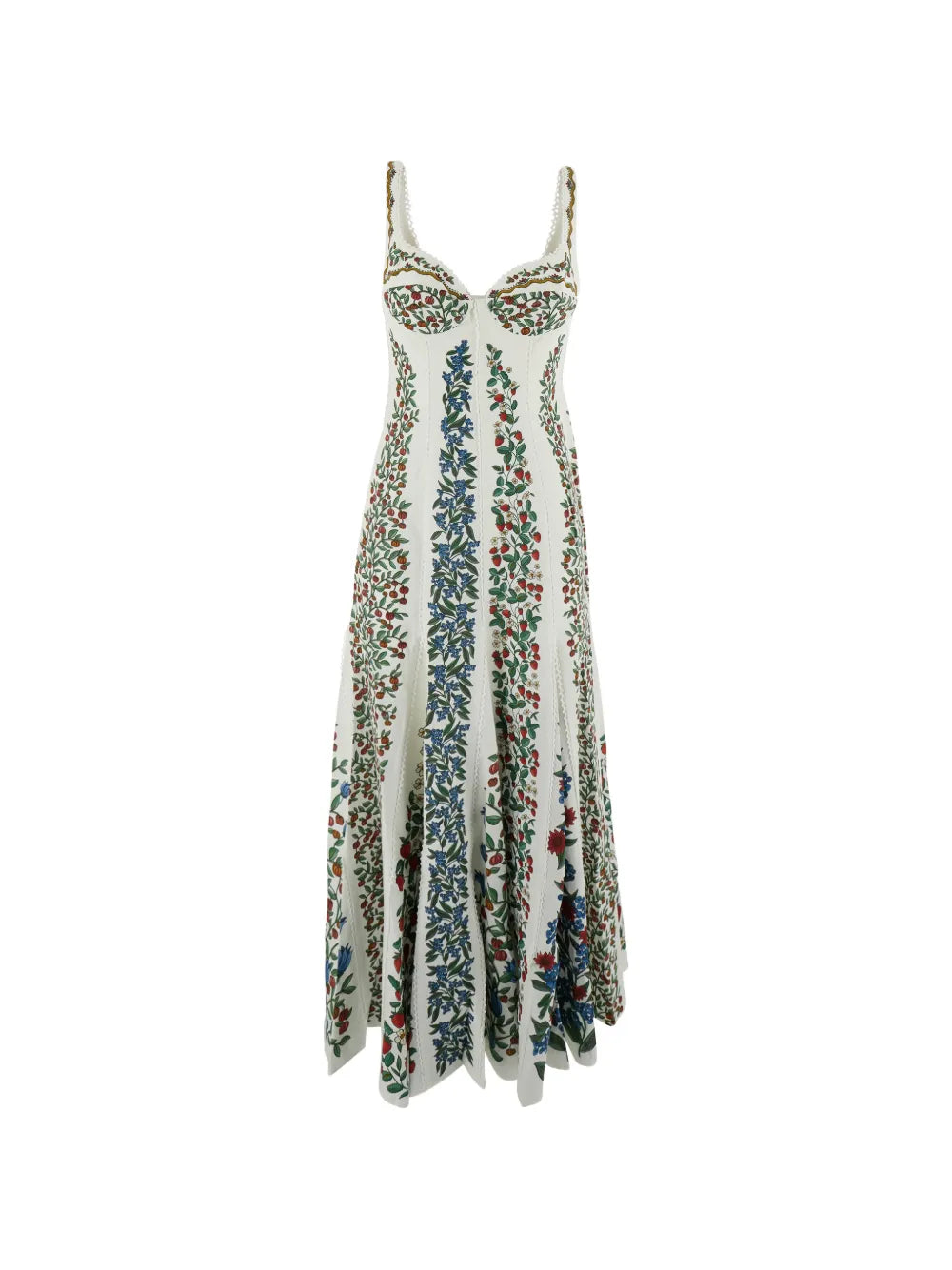 Wildflower Trellis Bustier Midi Dress