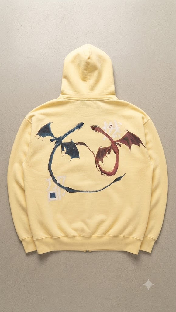 Neo-Zenith Dragon Print Zip-Up