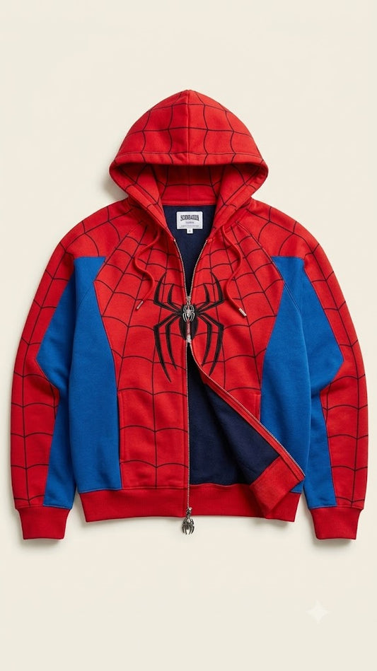 The Heroic Crest Web-Print Zip-Up