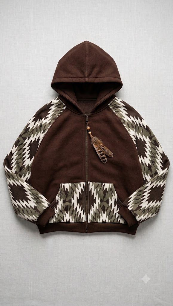 Alpine Fauna Geometric Zip Jacket