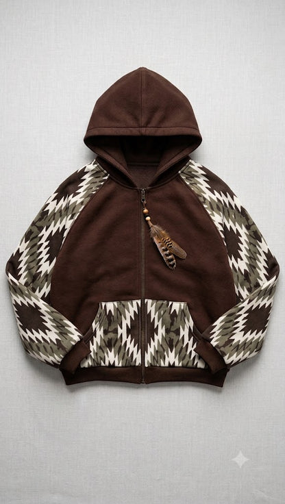 Alpine Fauna Geometric Zip Jacket