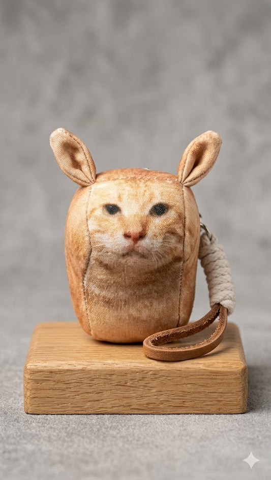 Loaf Cat Plush Keychain