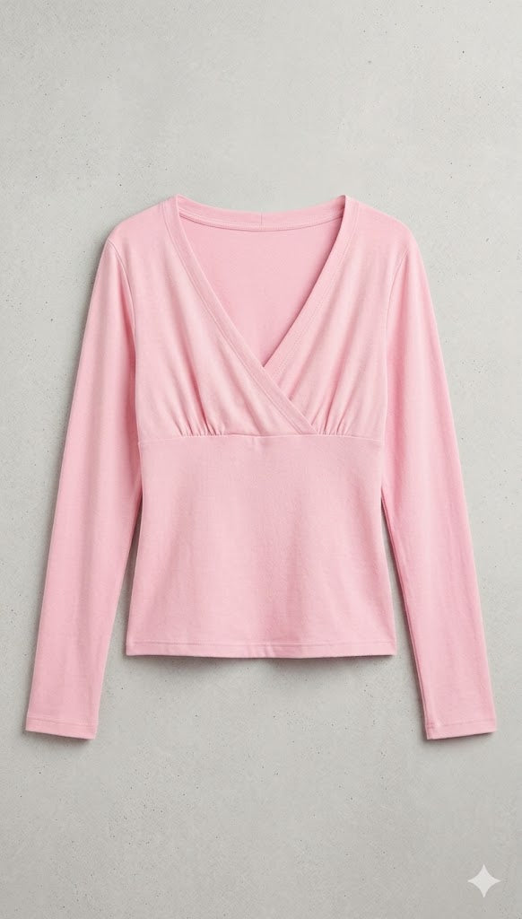 Clara Gathered Crossover Knit
